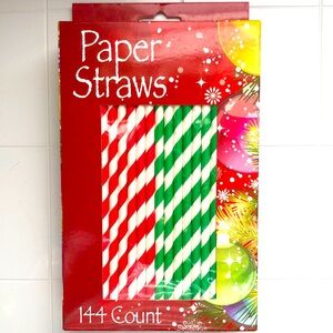 Christmas Paper Straws 144 count